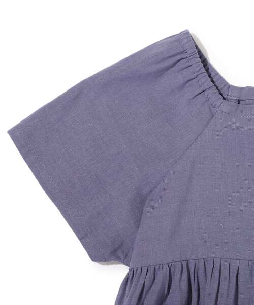 SHOO・LA・RUE(シューラルー)の「◆【110-140cm/親子リンク可能】フレンチリネンブレンド 後ろリボンブラウス(シャツ/ブラウス・キッズ・ホワイト/ブラック系1/パープル系・11/12/13/14)」の8枚目の写真