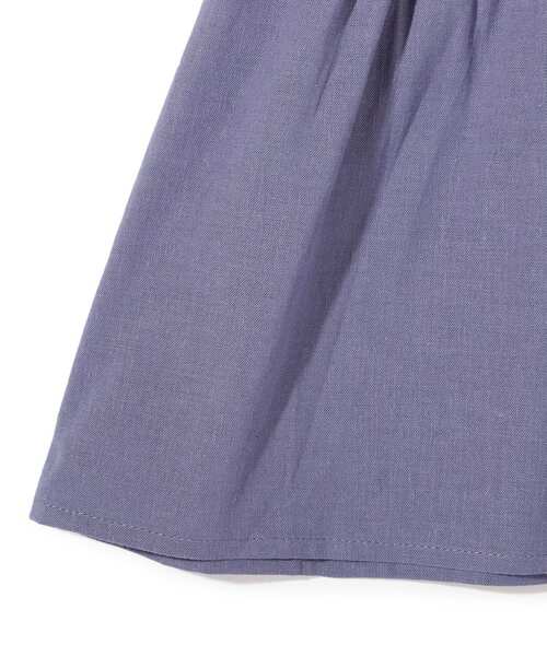SHOO・LA・RUE(シューラルー)の「◆【110-140cm/親子リンク可能】フレンチリネンブレンド 後ろリボンブラウス(シャツ/ブラウス・キッズ・ホワイト/ブラック系1/パープル系・11/12/13/14)」の9枚目の写真