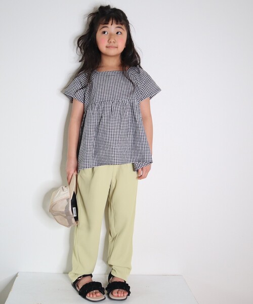 SHOO・LA・RUE(シューラルー)の「◆【110-140cm/親子リンク可能】フレンチリネンブレンド 後ろリボンブラウス(シャツ/ブラウス・キッズ・ホワイト/ブラック系1/パープル系・11/12/13/14)」の16枚目の写真