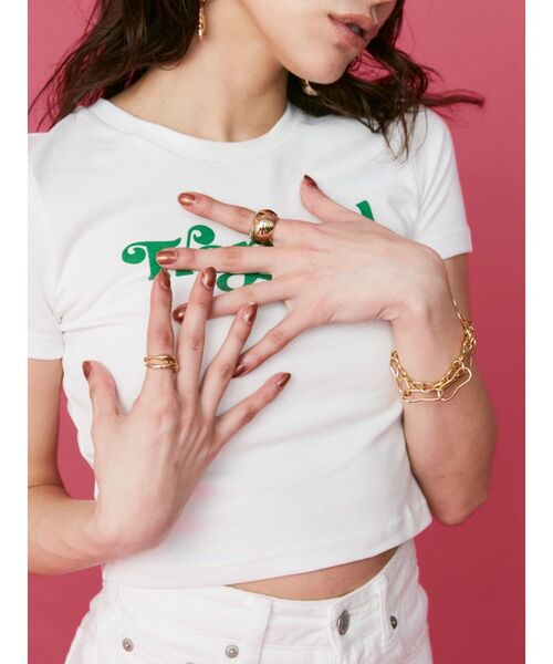 EVRIS（エヴリス）の「CONTRAST 2PCS リング（リング・レディース・シルバー/ゴールド・FREE）」の5枚目の写真