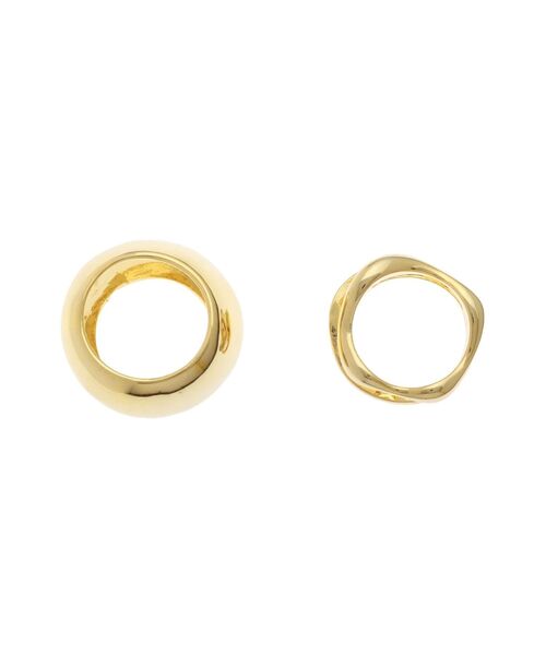 EVRIS（エヴリス）の「CONTRAST 2PCS リング（リング・レディース・シルバー/ゴールド・FREE）」の10枚目の写真