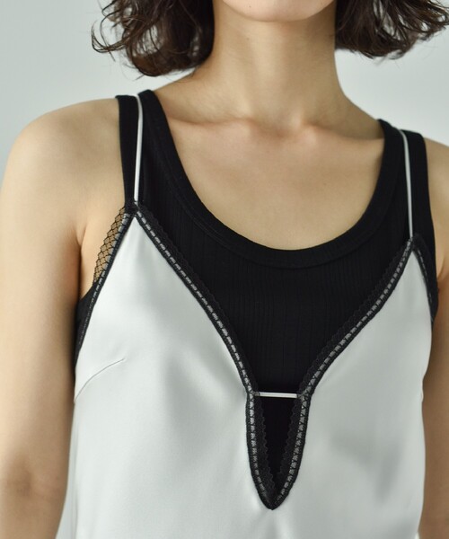 CODE A（コードエー）の「satin cami dress（ワンピース・レディース・ライトグレー・00）」の6枚目の写真