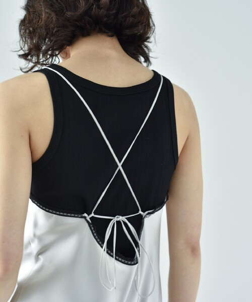 CODE A（コードエー）の「satin cami dress（ワンピース・レディース・ライトグレー・00）」の7枚目の写真