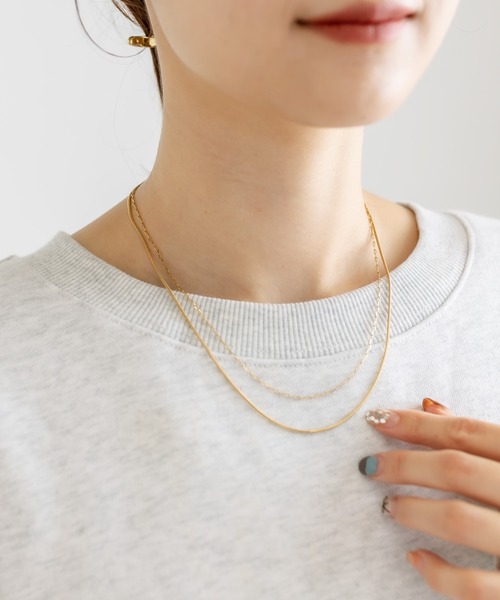 mystic（ミスティック）の「[Eau]double chaine necklace（ネックレス・レディース・シルバー/ゴールド・ONE SIZE）」の10枚目の写真
