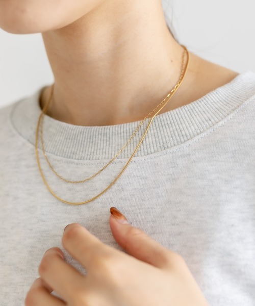 mystic（ミスティック）の「[Eau]double chaine necklace（ネックレス・レディース・シルバー/ゴールド・ONE SIZE）」の8枚目の写真