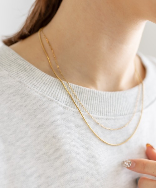 mystic（ミスティック）の「[Eau]double chaine necklace（ネックレス・レディース・シルバー/ゴールド・ONE SIZE）」の11枚目の写真