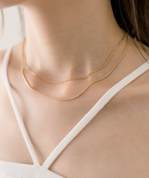 mystic（ミスティック）の「[Eau]double chaine necklace（ネックレス・レディース・シルバー/ゴールド・ONE SIZE）」の7枚目の写真
