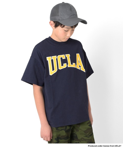 GLAZOS(グラソス)の「【UCLA】フロントカレッジロゴプリント半袖Tシャツ(Tシャツ/カットソー・キッズ・ブラック/グレー/ネイビー/ホワイト・140cm/150cm/160cm/170cm)」の1枚目の写真