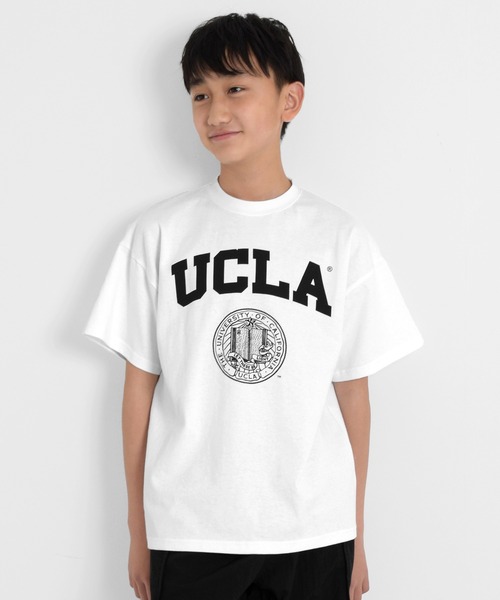 GLAZOS(グラソス)の「【UCLA】フロントカレッジロゴプリント半袖Tシャツ(Tシャツ/カットソー・キッズ・ブラック/グレー/ネイビー/ホワイト・140cm/150cm/160cm/170cm)」の2枚目の写真