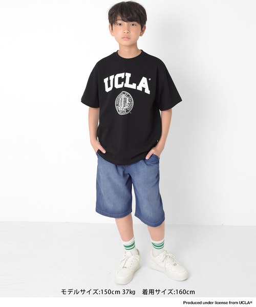 GLAZOS(グラソス)の「【UCLA】フロントカレッジロゴプリント半袖Tシャツ(Tシャツ/カットソー・キッズ・ブラック/グレー/ネイビー/ホワイト・140cm/150cm/160cm/170cm)」の5枚目の写真