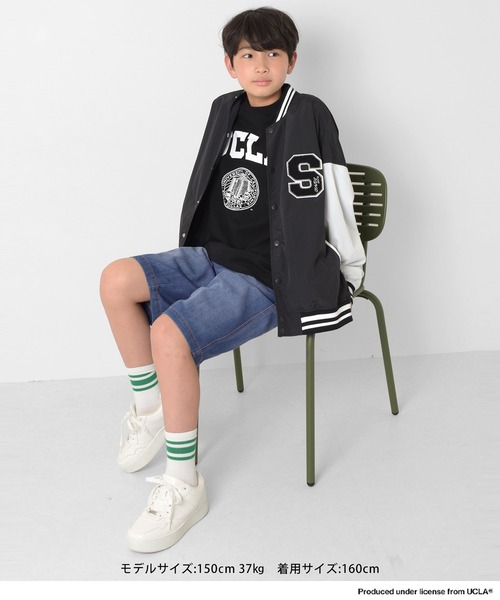 GLAZOS(グラソス)の「【UCLA】フロントカレッジロゴプリント半袖Tシャツ(Tシャツ/カットソー・キッズ・ブラック/グレー/ネイビー/ホワイト・140cm/150cm/160cm/170cm)」の8枚目の写真