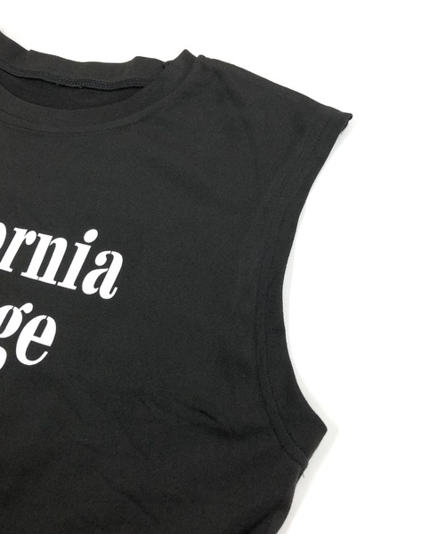 SHEENA(シーナ)の「californiaロゴノースリーブトップス(Tシャツ/カットソー・レディース・ホワイト/テラコッタ/ブラック・M)」の7枚目の写真