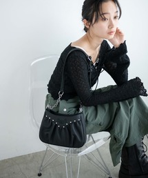 WEGO | WEGO/スタッズギャザーショルダー(ショルダーバッグ)