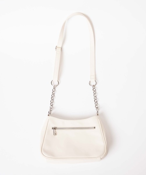 WEGO（ウィゴー）の「WEGO/スタッズギャザーショルダー（ショルダーバッグ・レディース・アイボリー/ブラック・FREE）」の7枚目の写真