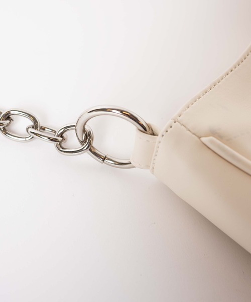 WEGO（ウィゴー）の「WEGO/スタッズギャザーショルダー（ショルダーバッグ・レディース・アイボリー/ブラック・FREE）」の14枚目の写真