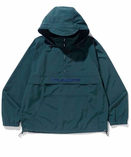 XLARGE(エクストララージ)の「EMBROIDERED NYLON ANORAK JACKET(ブルゾン・メンズ・ブラック/グリーン・XL/L/M/S)」の3枚目の写真
