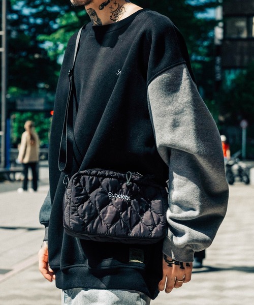 Subciety（サブサエティ）の「QUILTED BODY BAG（ボディバッグ/ウエストポーチ・メンズ・ブラック系その他/ブラック/オリーブ・FREE）」の17枚目の写真