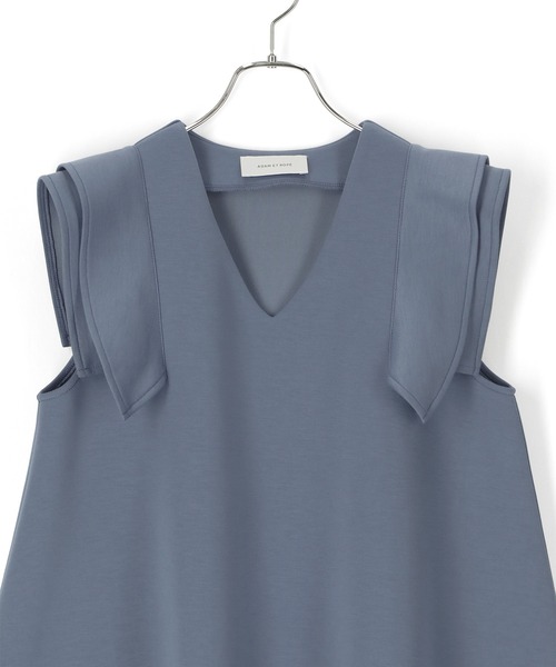 ADAM ET ROPE'（アダムエロペ）の「【サステナブル・セットアップ対応】フレアスリーブダンボールプルオーバー（Tシャツ/カットソー・レディース・ブラック/キナリ/ブルー系その他4・FREE）」の13枚目の写真