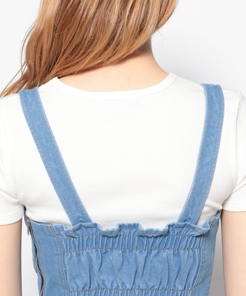 FOREVER 21（フォーエバー トゥエンティーワン）の「デニムビスチェ（ベスト・レディース・ブルー/ライトブルー・SMALL/MEDIUM）」の21枚目の写真