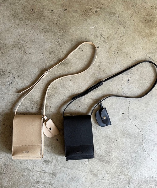 favori（ファヴォリ）の「EM:お出かけポーチ付きショルダー　軽量（ショルダーバッグ・レディース・ブラック/ナチュラル・FREE）」の9枚目の写真