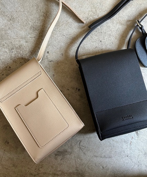 favori（ファヴォリ）の「EM:お出かけポーチ付きショルダー　軽量（ショルダーバッグ・レディース・ブラック/ナチュラル・FREE）」の14枚目の写真