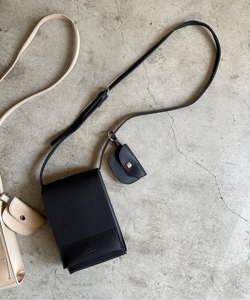 favori（ファヴォリ）の「EM:お出かけポーチ付きショルダー　軽量（ショルダーバッグ・レディース・ブラック/ナチュラル・FREE）」の11枚目の写真