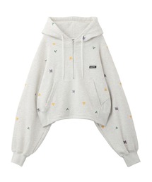 MILKFED. | EMBROIDERED FLOWER SWEAT HOODIE(パーカー)