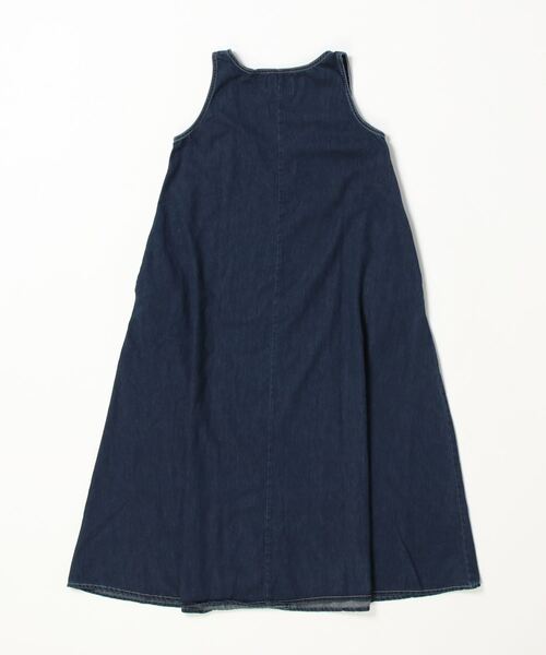 MAISON BREEZE(メゾンブリーズ)の「【MAISON BREEZE】リラックスデニムライクワンピース KNF019(ワンピース・レディース・ネイビー/サックスブルー・FREE)」の4枚目の写真