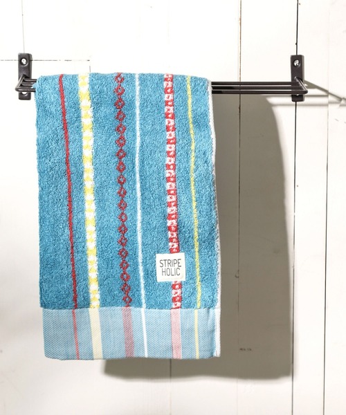 BAYFLOW（ベイフロー）の「[今治タオルブランド認定]ストライプフェイスタオル35×80cm（タオル・レディース・ピンク/イエロー/ネイビー/ブルー/ベージュ・0）」の3枚目の写真