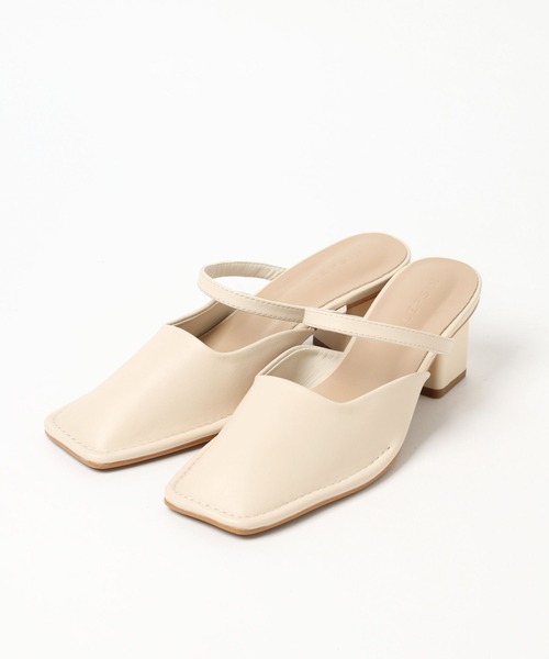 LEPSIM（レプシィム）の「ストラップスクエアミュール　961049（パンプス・レディース・オフホワイト/ブラック・MEDIUM/LARGE）」の18枚目の写真