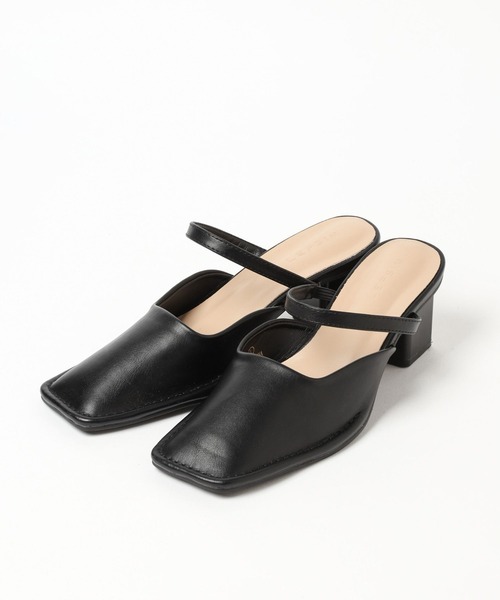 LEPSIM（レプシィム）の「ストラップスクエアミュール　961049（パンプス・レディース・オフホワイト/ブラック・MEDIUM/LARGE）」の19枚目の写真