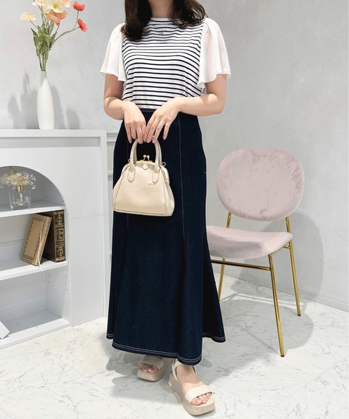 apres jour(アプレジュール)の「フレアスリーブドッキングトップス【ZOZOTOWN限定アイテム】(Tシャツ/カットソー・レディース・レッド系その他/オフホワイト/ブラック系その他・フリー/X-LARGE)」の20枚目の写真