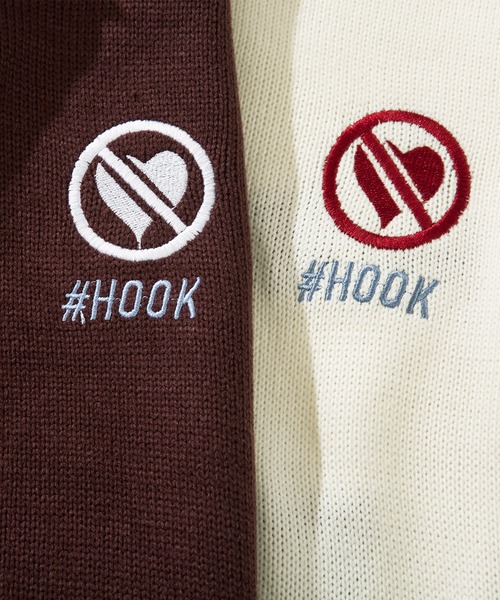 HOOK(フック)の「HOOK -original- 激カワ 真珠の耳飾りのニャンコ クレイジーステッチニット風スウェット(ニット/セーター・メンズ・アイボリー/ブラウン・M/L/XL)」の18枚目の写真