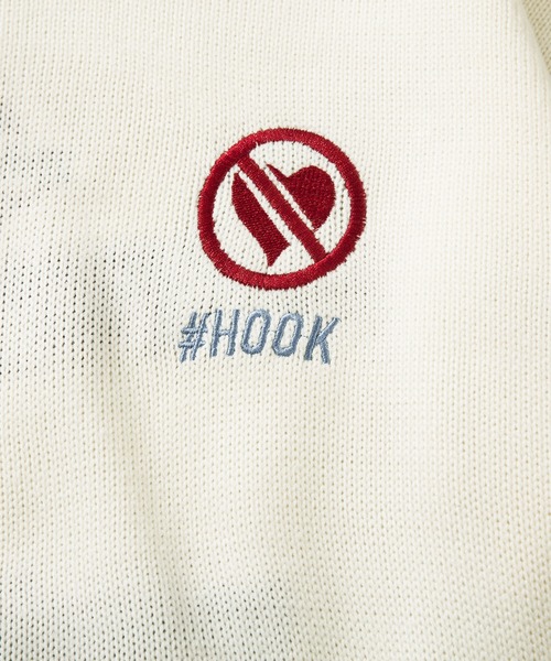 HOOK(フック)の「HOOK -original- 激カワ 真珠の耳飾りのニャンコ クレイジーステッチニット風スウェット(ニット/セーター・メンズ・アイボリー/ブラウン・M/L/XL)」の19枚目の写真