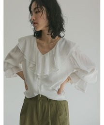 Re:EDIT | キャンディスリーブラッフルシアーブラウス(シャツ/ブラウス)