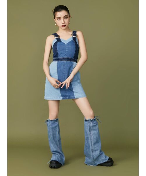 EVRIS（エヴリス）の「【10周年記念】デニムレッグウォーマー（レッグウォーマー・レディース・ブルー・FREE）」の7枚目の写真