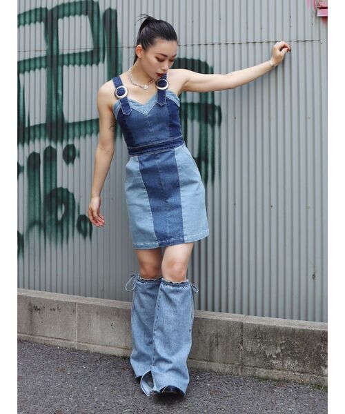 EVRIS（エヴリス）の「【10周年記念】デニムレッグウォーマー（レッグウォーマー・レディース・ブルー・FREE）」の12枚目の写真