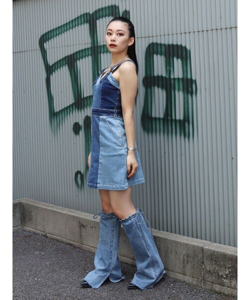 EVRIS（エヴリス）の「【10周年記念】デニムレッグウォーマー（レッグウォーマー・レディース・ブルー・FREE）」の13枚目の写真