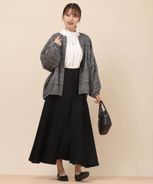 rps(アールピーエス)の「起毛チェックZIPブルゾン(ブルゾン・レディース・ブラック/ベージュ/チャコールグレー・フリー)」の12枚目の写真