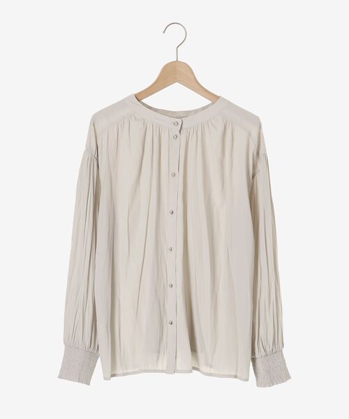 le.coeur blanc（ルクールブラン）の「パウダーサテン2wayハイネックブラウス（シャツ/ブラウス・レディース・ネイビー/キャメル/グレイッシュベージュ・38）」の20枚目の写真