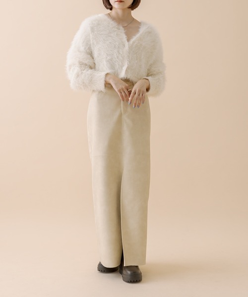 mline（エムライン）の「[mline]ショートフェザーニット（カーディガン/ボレロ・レディース・オフホワイト/ブルー/ベージュ/ブラック/イエロー・FREE）」の10枚目の写真