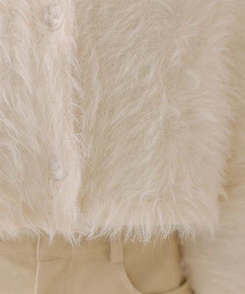 mline（エムライン）の「[mline]ショートフェザーニット（カーディガン/ボレロ・レディース・オフホワイト/ブルー/ベージュ/ブラック/イエロー・FREE）」の16枚目の写真