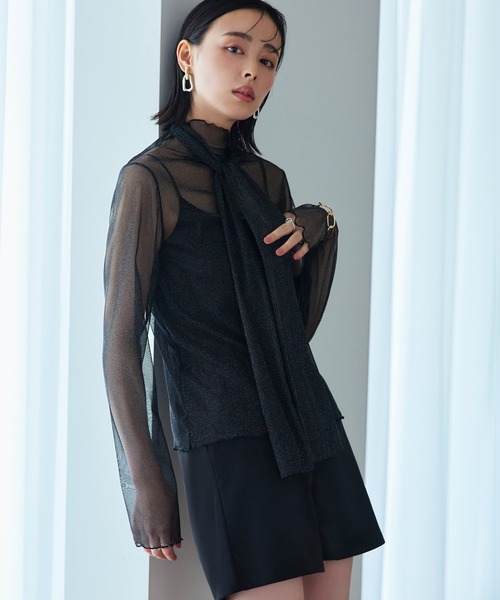 H491◾️ヘルムートラング　シアーストレッチチュール　トップス H491◾️ヘルムートラング シアーストレッチチュール トップス