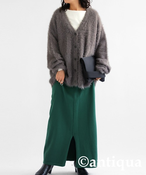 antiqua（アンティカ）の「ニットタイトスカート（スカート・レディース・ブルー/ブラック/グリーン/レッド/ベージュ・FREE）」の15枚目の写真