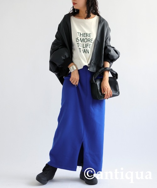 antiqua（アンティカ）の「ニットタイトスカート（スカート・レディース・ブルー/ブラック/グリーン/レッド/ベージュ・FREE）」の19枚目の写真