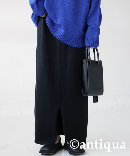 antiqua（アンティカ）の「ニットタイトスカート（スカート・レディース・ブルー/ブラック/グリーン/レッド/ベージュ・FREE）」の21枚目の写真