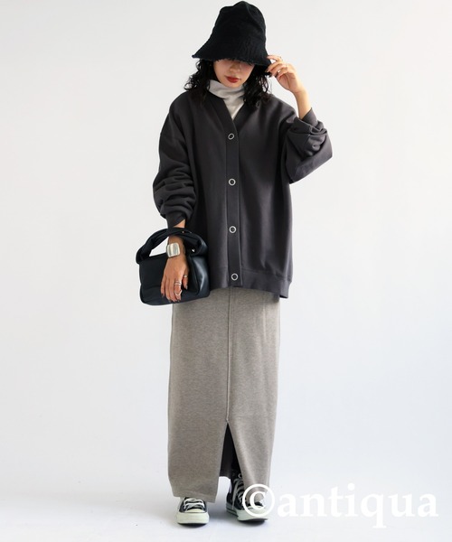 antiqua（アンティカ）の「ニットタイトスカート（スカート・レディース・ブルー/ブラック/グリーン/レッド/ベージュ・FREE）」の11枚目の写真