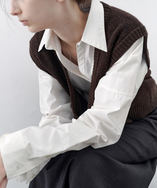 tageechita（タジチタ）の「【tageechita】スーピマコットンVネック開襟ドルマンスリーブシャツ（シャツ/ブラウス・レディース・ホワイト・S/L/M）」の14枚目の写真