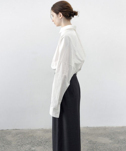 tageechita（タジチタ）の「【tageechita】スーピマコットンVネック開襟ドルマンスリーブシャツ（シャツ/ブラウス・レディース・ホワイト・S/L/M）」の15枚目の写真