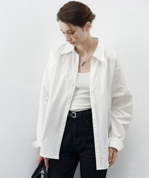 tageechita（タジチタ）の「【tageechita】スーピマコットンVネック開襟ドルマンスリーブシャツ（シャツ/ブラウス・レディース・ホワイト・S/L/M）」の16枚目の写真